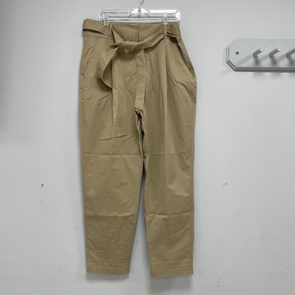 POLO Ralph Lauren Women's Paperbag Trousers, Tan, Size 14 - NWOT - Picture 1 of 5